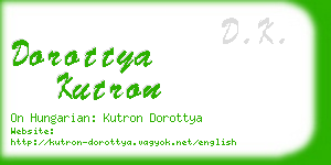 dorottya kutron business card